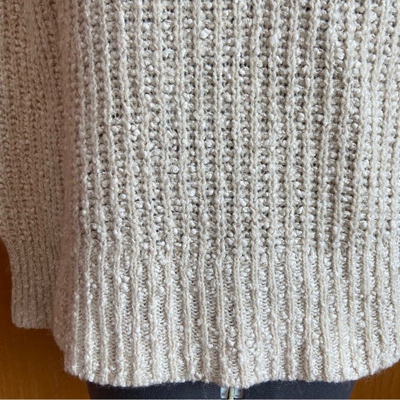 Anthropologie Moth Zipped Stitch Sweater in Ivory - Picture 8 of 13